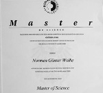 Diplom Urkunde für die Erlangung des Master of Osteopathy
